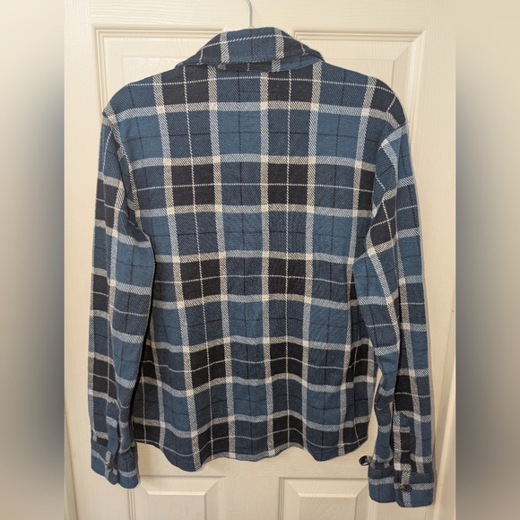 Men's Blue Plaid Flannel Shirt - Picture 3 of 5